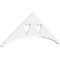 Ekena Millwork Pitch Winston Architectural Grade PVC Gable Pediment, 36"W x 13 1/2"H x 1"P (9/12) GPP036X014X100WIN - alternate 1